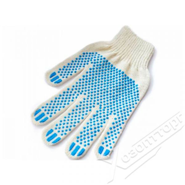 Gloves SP-14/10 wave white 5 thread with PVC